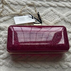 Glittery Pink Clutch Bag